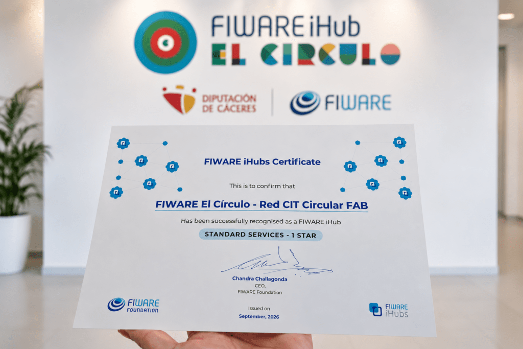 Diploma que acredita el nivel Standard Services de FIWARE